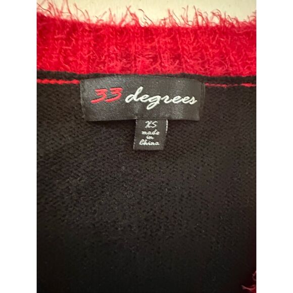 Multicolor Knit Button Front Ugly Christmas Cardigan XS Fits like S/M - Picture 4 of 8